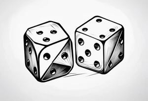 Pair of dice tattoo idea