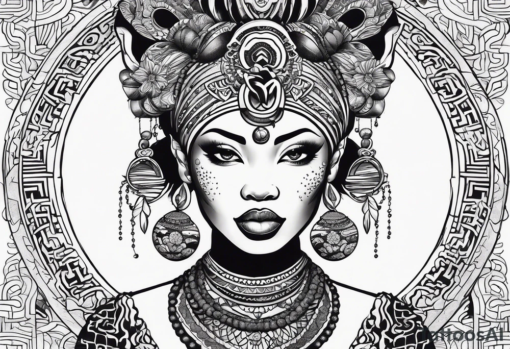 African goddess tattoo idea