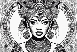 African goddess tattoo idea