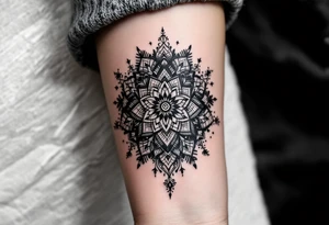 photographer trippy mandala tattoo idea