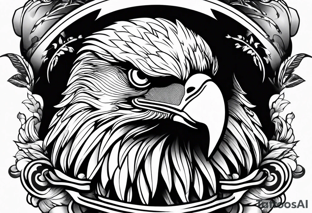 eagle face tattoo idea