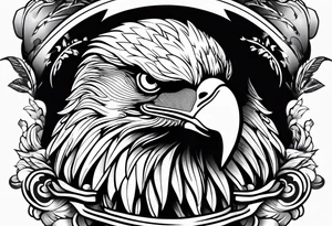 eagle face tattoo idea
