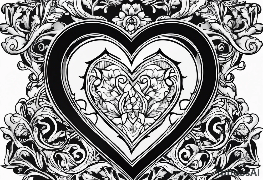M and S with heart tattoo idea