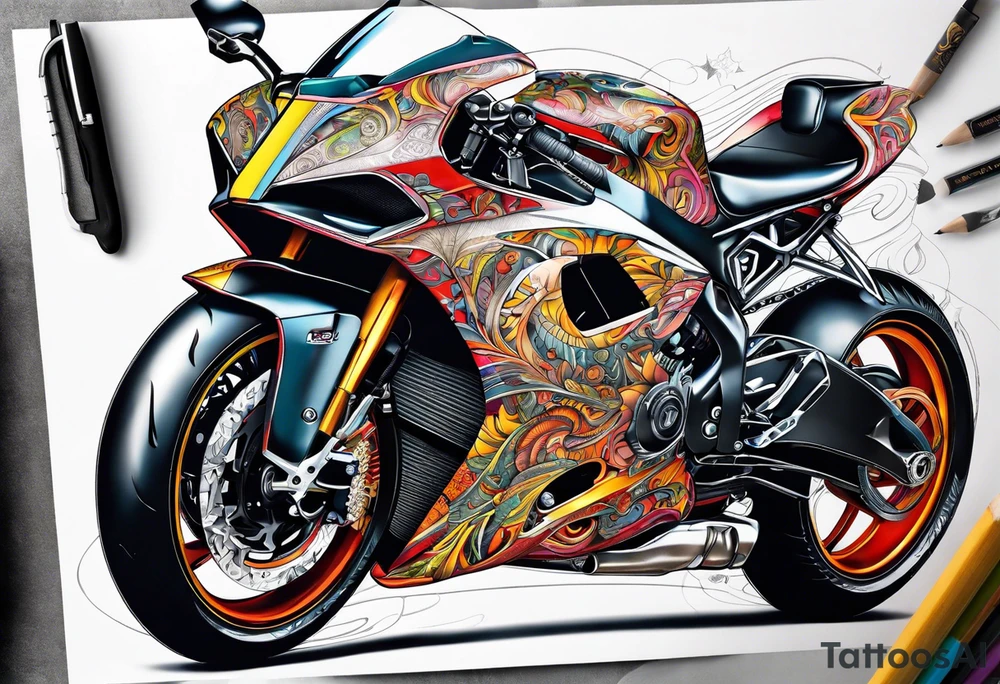 Superbike tattoo idea
