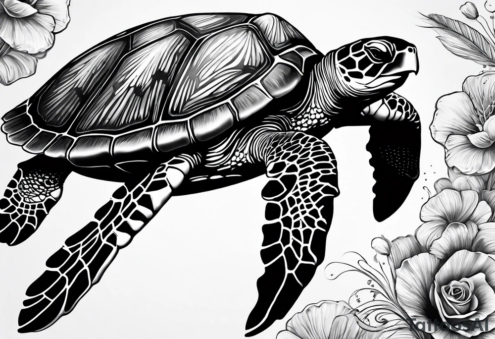 Sea turtle tattoo idea