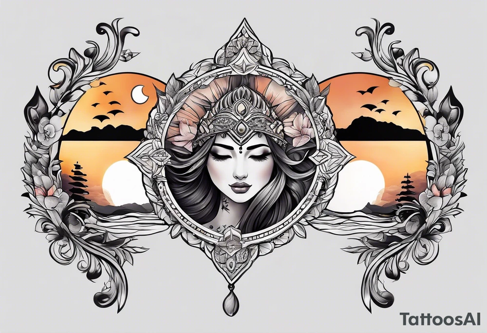 Half moon tattoo idea