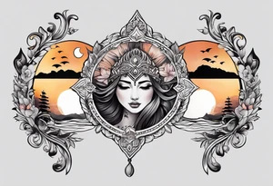 Half moon tattoo idea