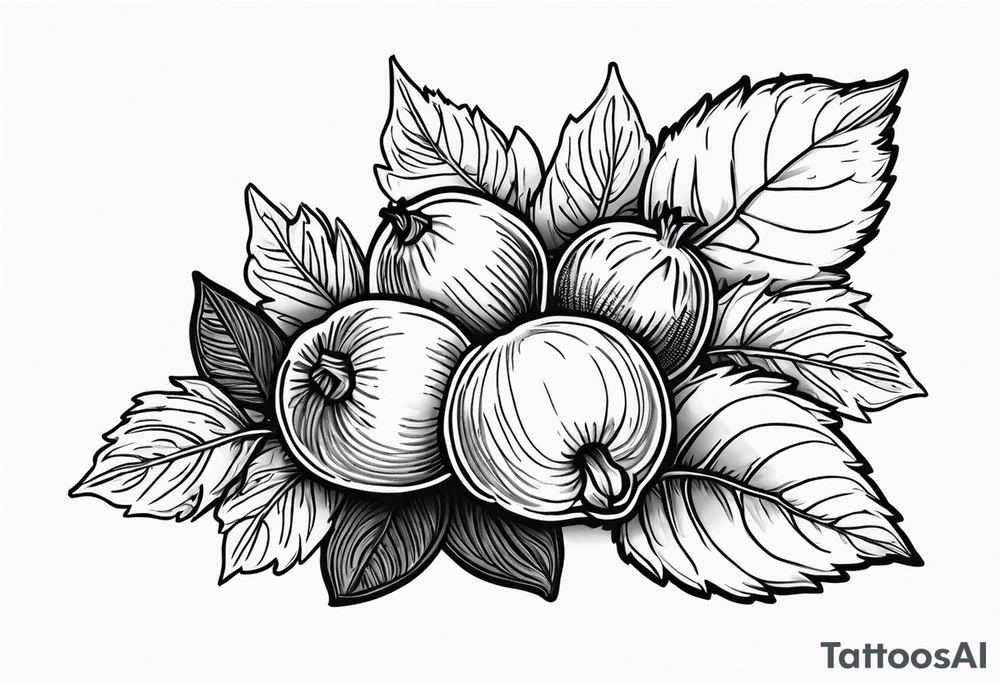 lilac and gooseberries next to each other tattoo idea