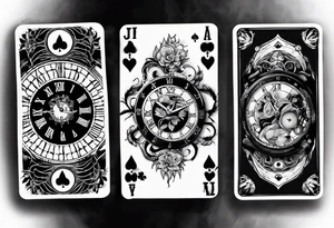 4 cartes poker
Une vieille horloge tattoo idea