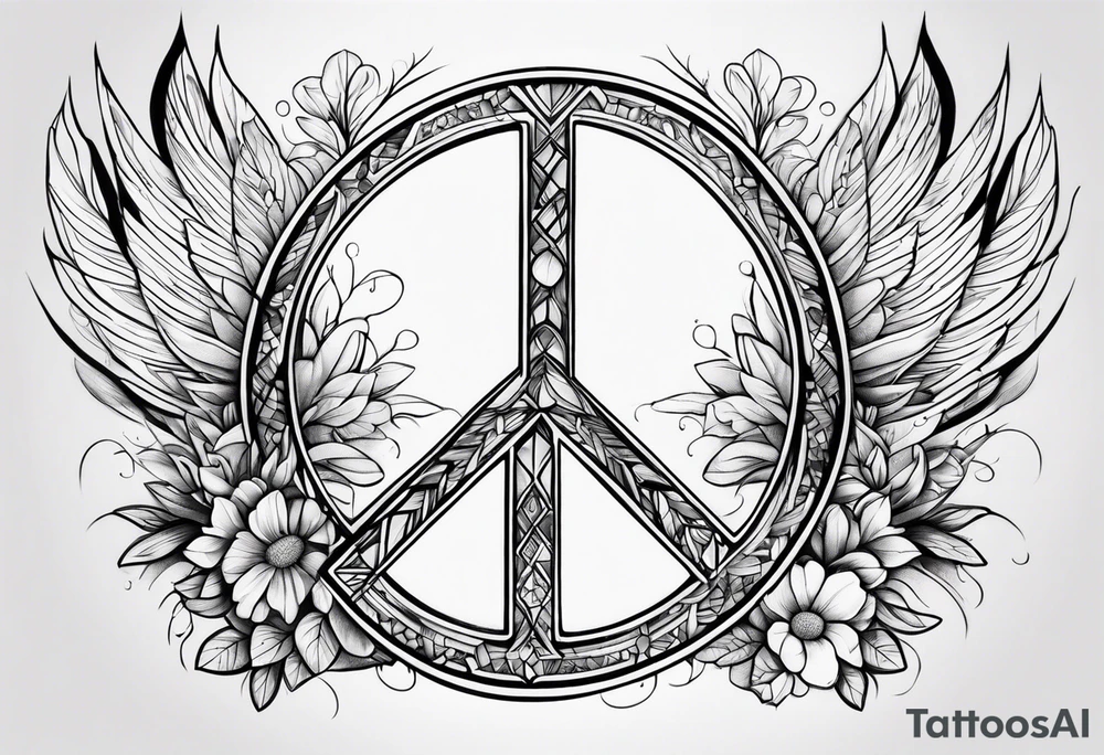 Something that means peace and love for mental health battle tattoo idea