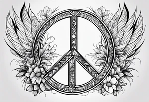 Something that means peace and love for mental health battle tattoo idea
