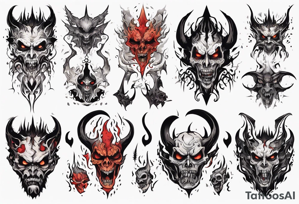 demonic tattoo idea