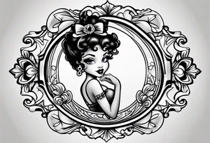 Black betty boop tattoo idea