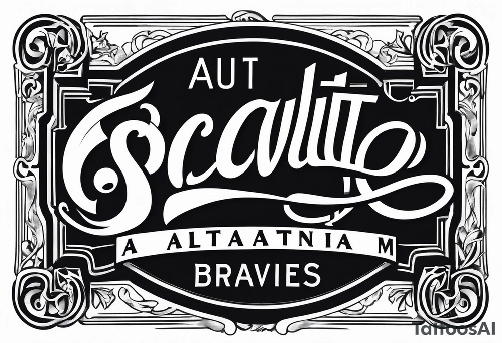 Script: Aut viam inveniam, aut faciam” in new era Atlanta braves font tattoo idea