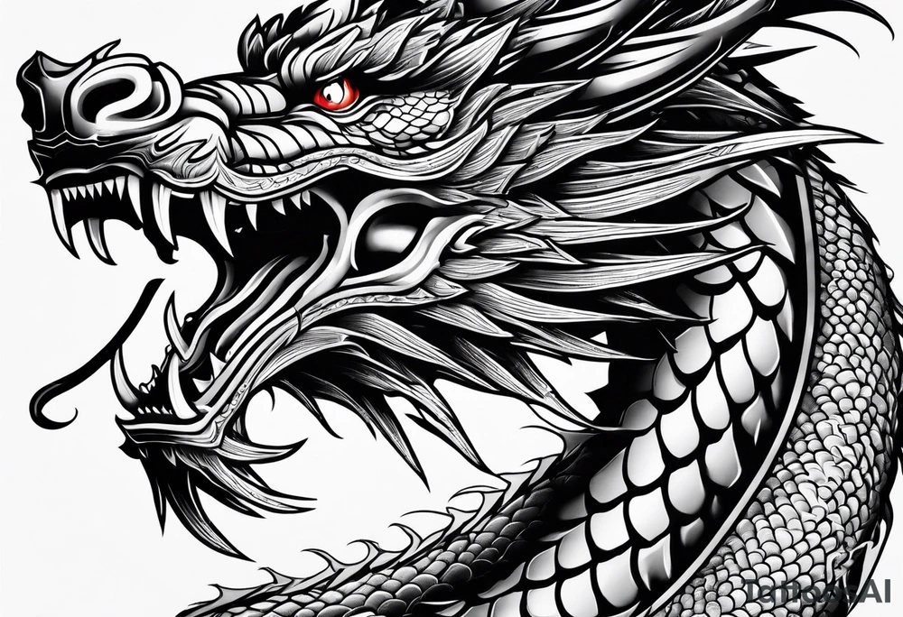 Japanese dragon tattoo idea