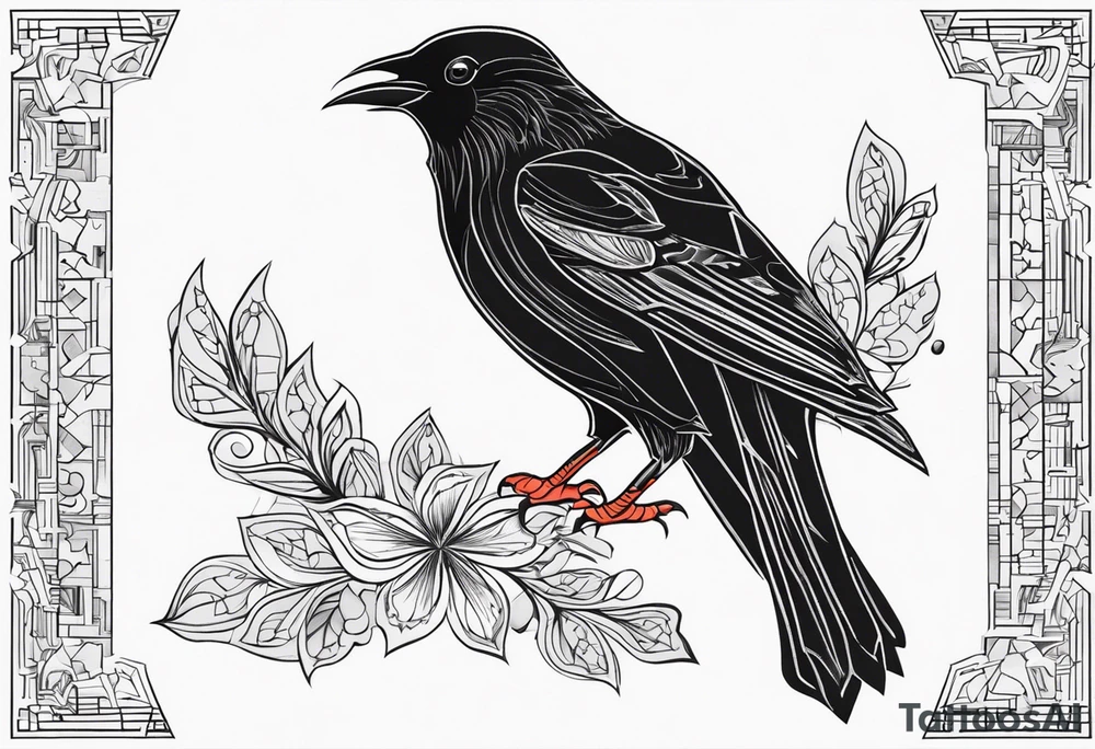 alpine chough tattoo idea