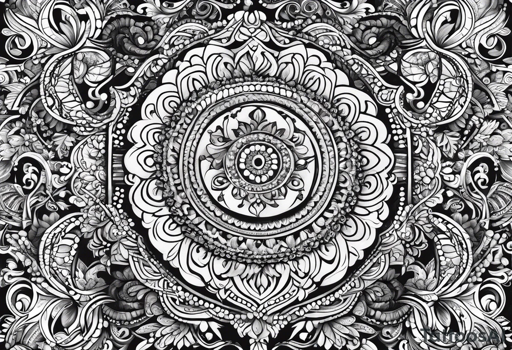 Paisley patter tattoo idea