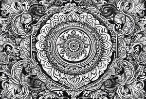 Paisley patter tattoo idea