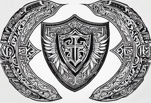 Valhalla sheild tattoo idea