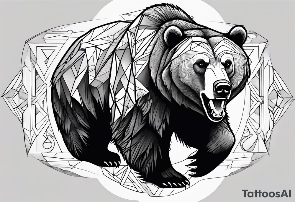 grizzly bear, fierce tattoo idea