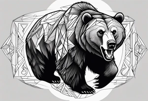 grizzly bear, fierce tattoo idea