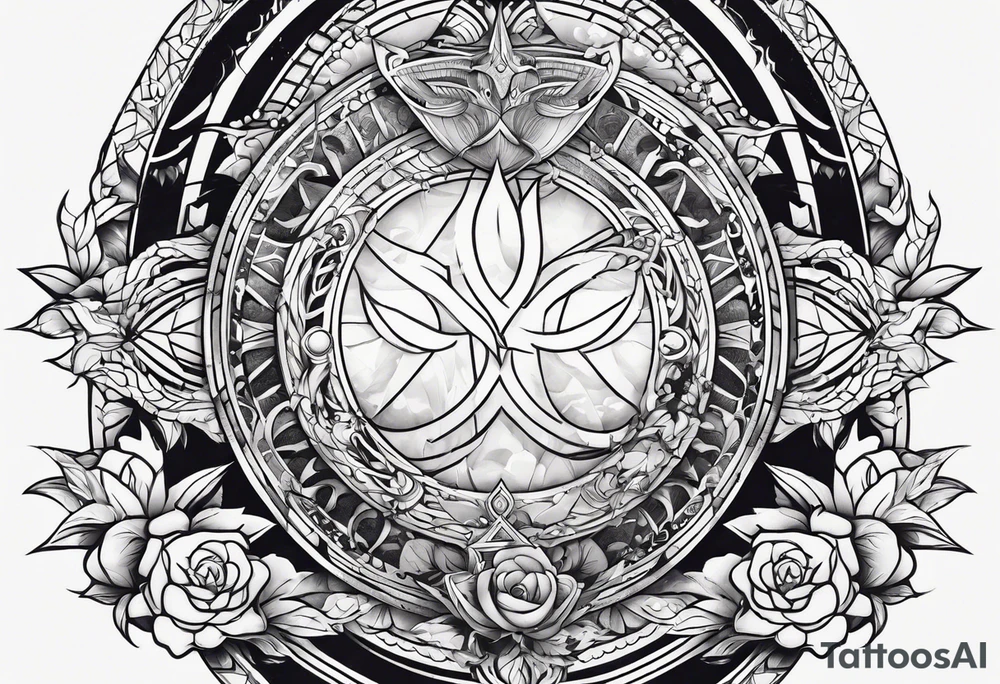 Pisces trident tattoo idea