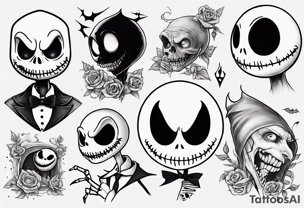 jack skellington and sully tattoo idea