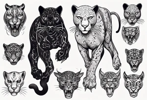 Panther body tattoo idea