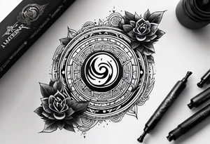 avatar the last airbender elements small forearm tattoo idea
