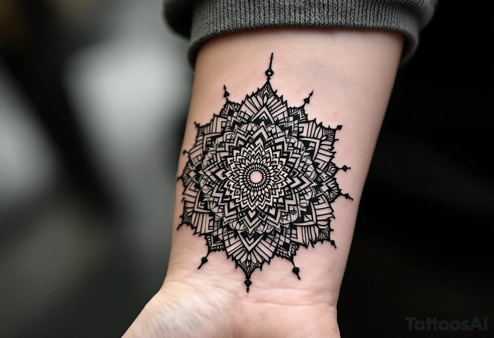 mt everest mandala tattoo idea