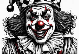 Sad clown happy clown tattoo idea