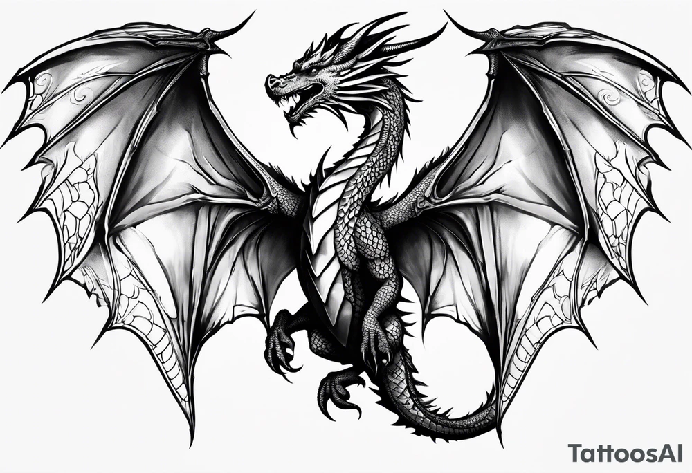 Dragon wings for the clavicles tattoo idea