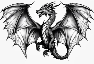 Dragon wings for the clavicles tattoo idea