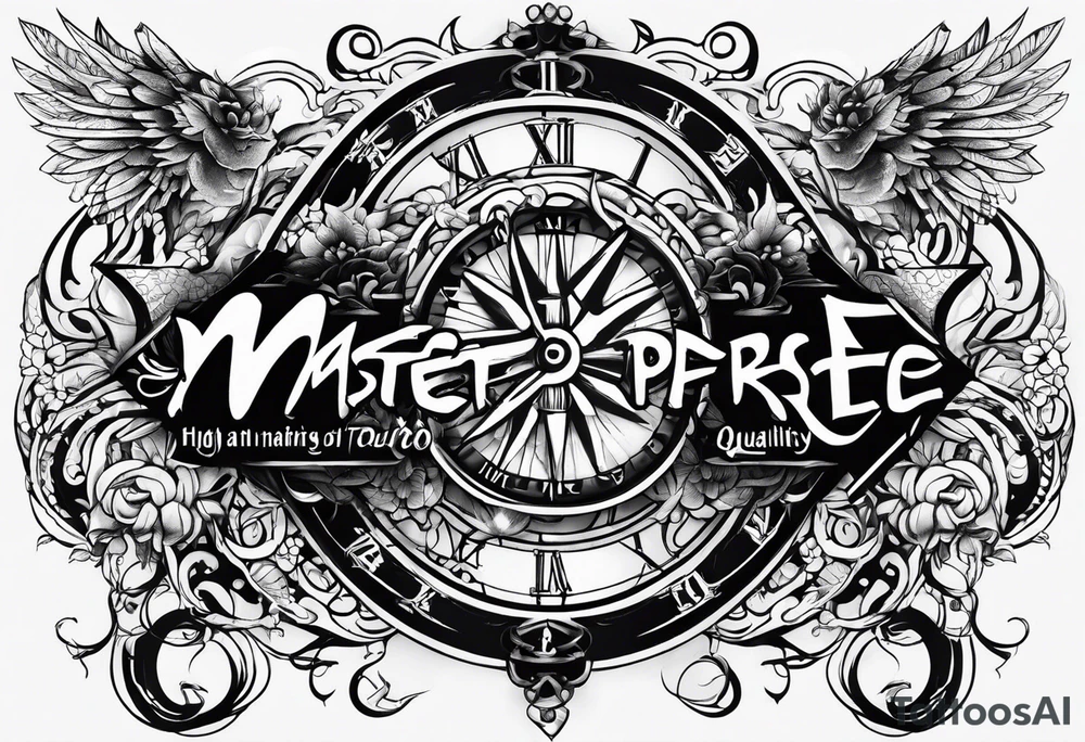 11:25 time in different fonts tattoo idea