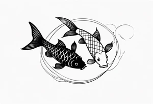 Pisces koi fish tattoo idea