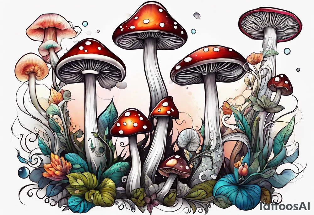 "Graceful Mushrooms" tattoo idea