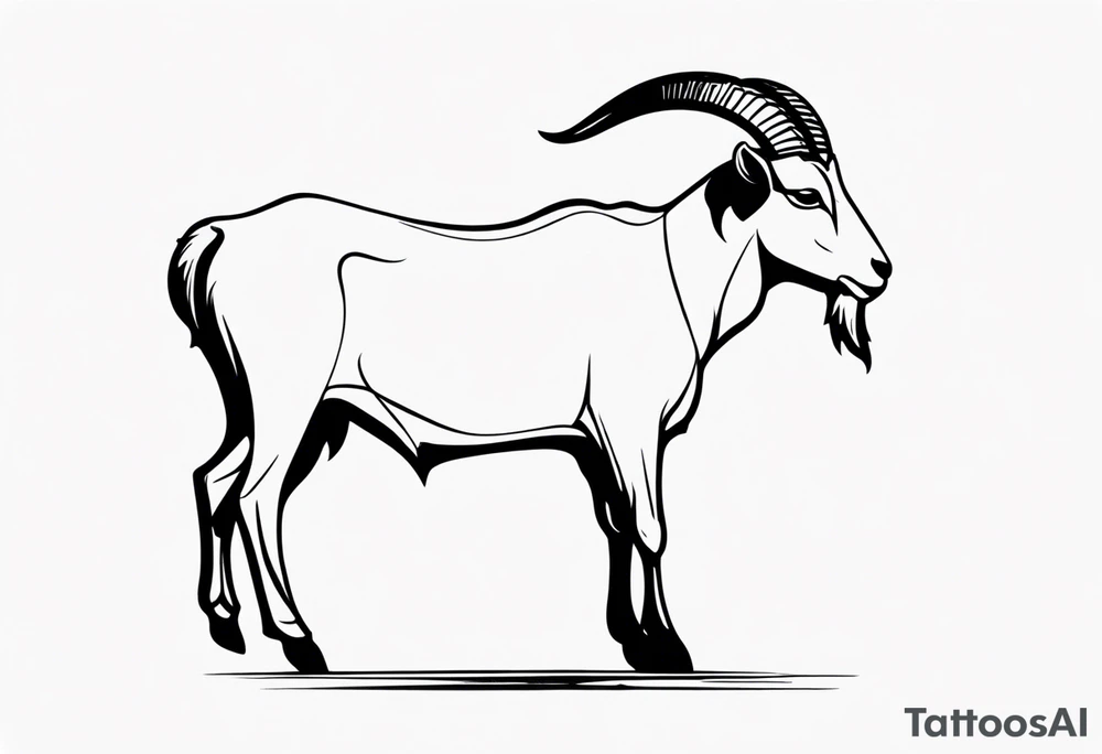 GOAT TEXT tattoo idea