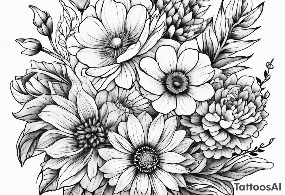 Wildflowers tattoo idea