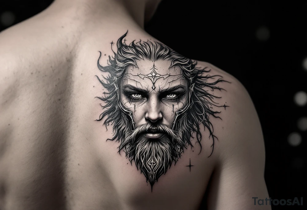 Shield maiden face, war tattoo idea