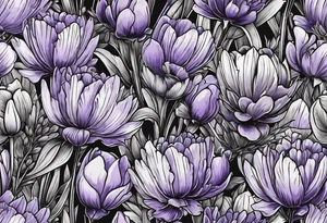 lavender in a bundle so that the whole picture can be seen tattoo idea