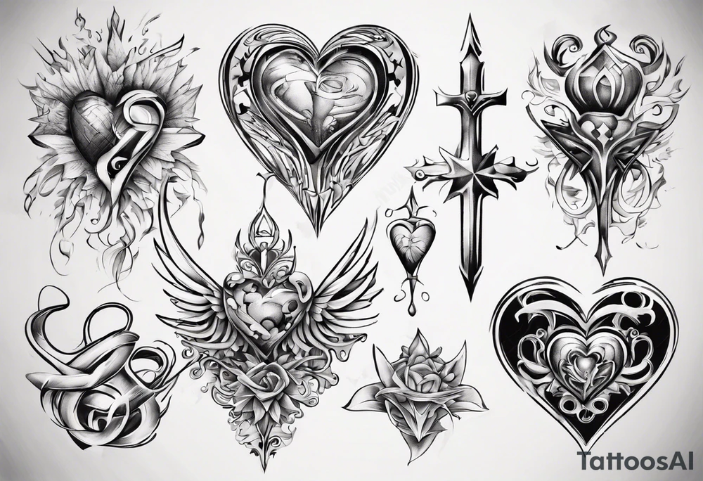 stylized text: "amor fati" tattoo idea