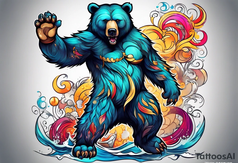 Dancing bear tattoo idea
