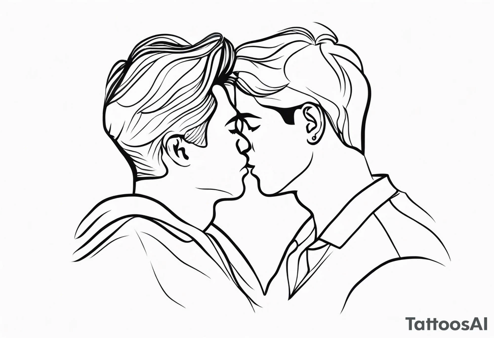 Men kissing tattoo idea