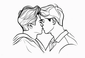 Men kissing tattoo idea