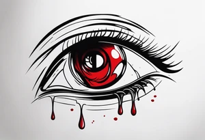 Blood crying eye tattoo design tattoo idea