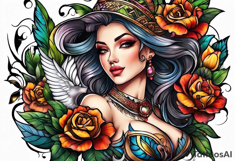 big breast tattoo idea