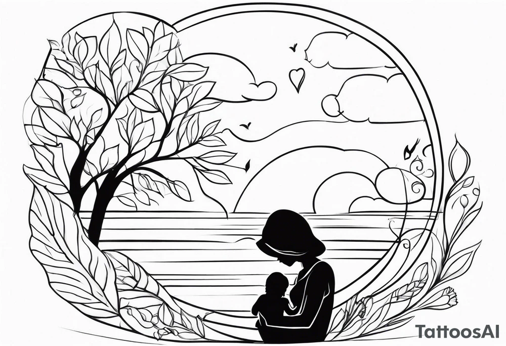 A mothers love for her kids tattoo idea