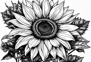Sunflower with bee tattoo idea