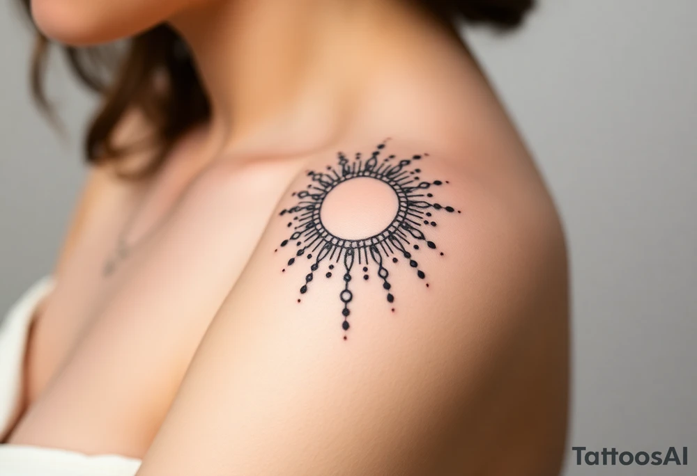 The sun cascading tattoo idea