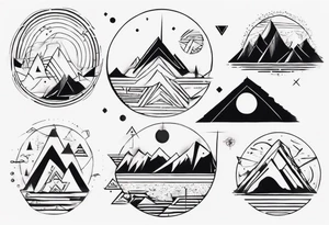 Kora with mountains tattoo idea